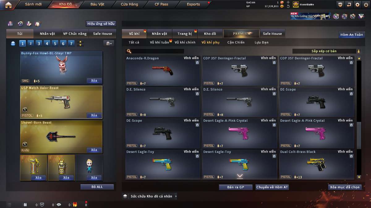 shop acc cf uy tin gia re